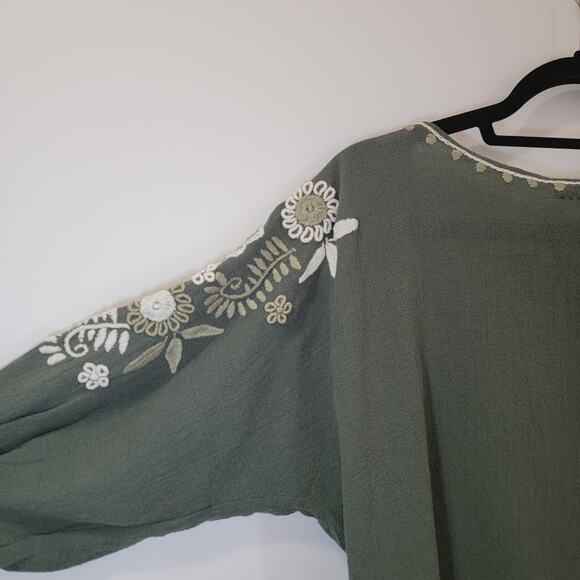 Yibel NWT Artisan‎ Handmade Embroidered 3/4 Sleeve Cardigan - Picture 4 of 7